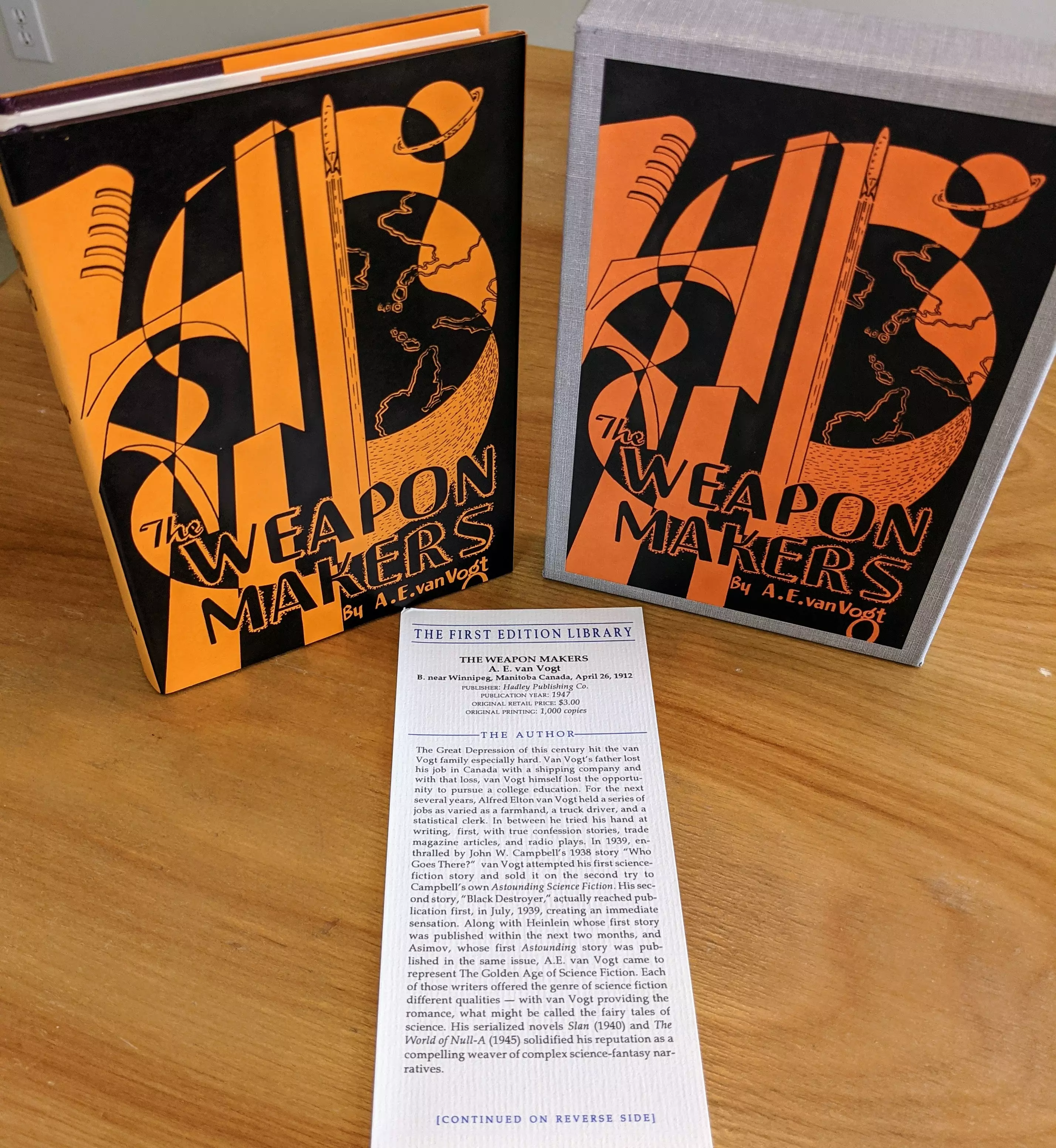 As New Hardback Book with Original Illustrated Dust Jacket and Slipcase & Publisher's Notes Card
	  - From the Golden Age of Science Fiction First Edition Library