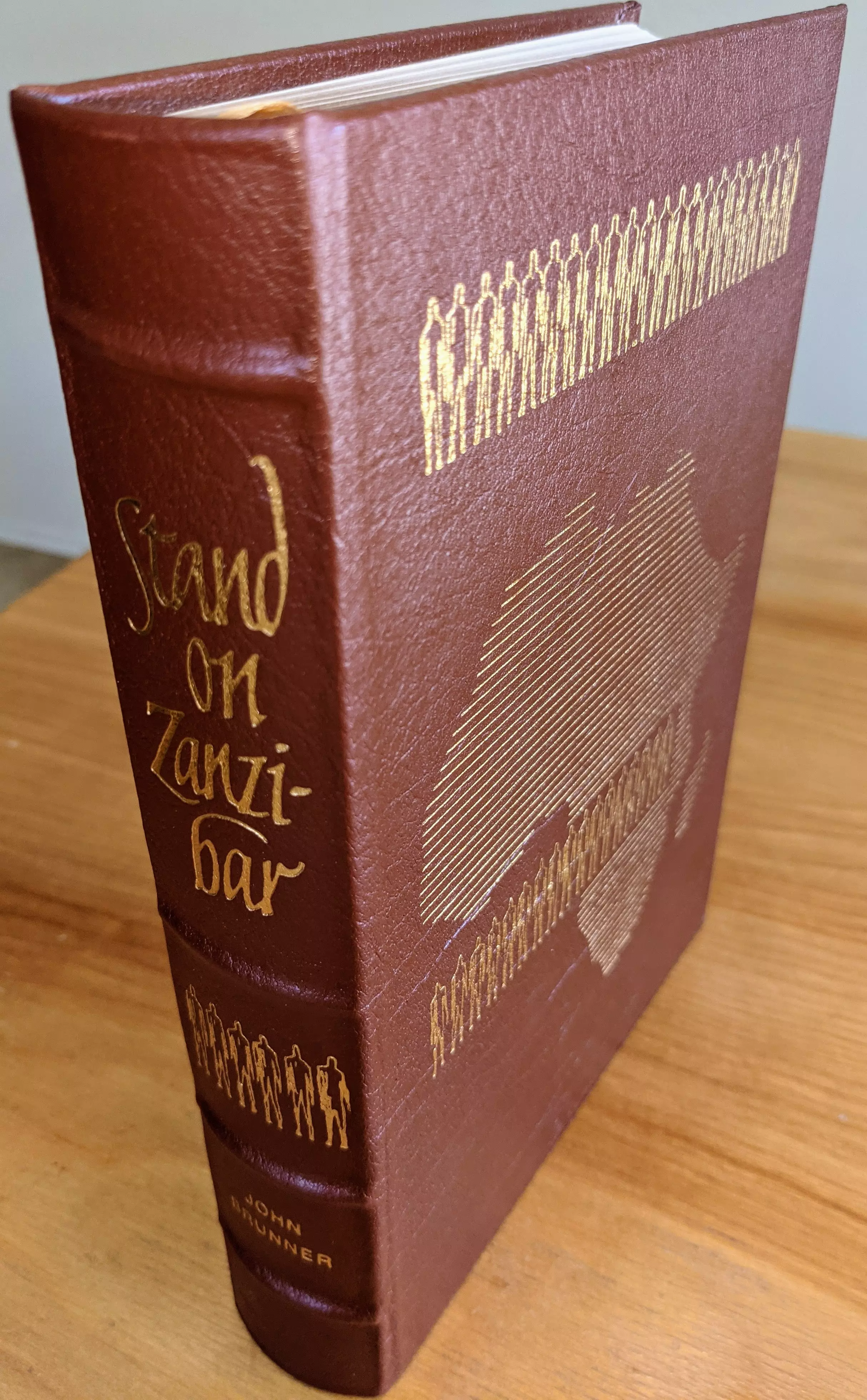 Stunning Brown Leather Bound hardback book with hubbed spine, cover artwork in 22kt gold, printed on archival paper with gold gilded edges, smyth sewing & concealed muslin joints
	  - original artwork by Vincent DiFate